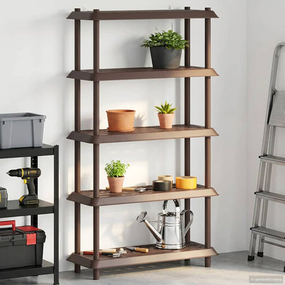 Plankenunit 5-laags 100 x 40 x 177 cm PP Bruin