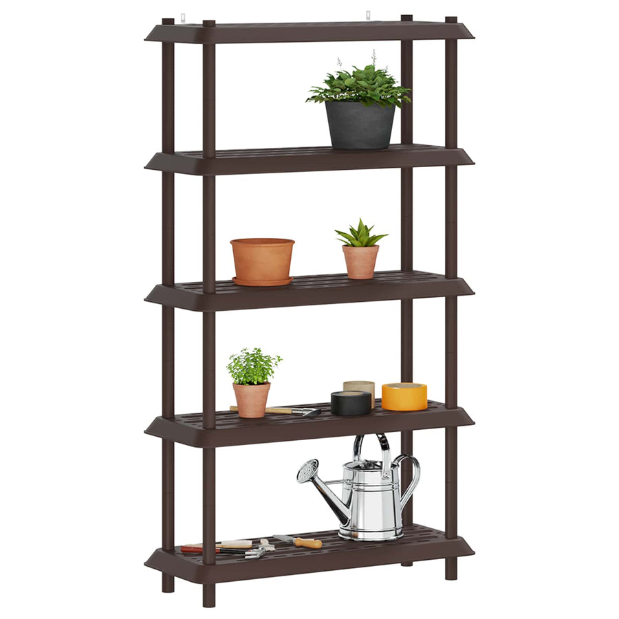 Plankenunit 5-laags 100 x 40 x 177 cm PP Bruin