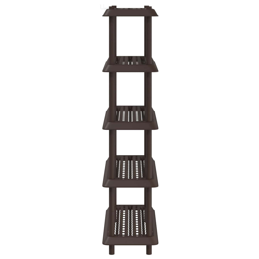 Plankenunit 5-laags 100 x 40 x 177 cm PP Bruin