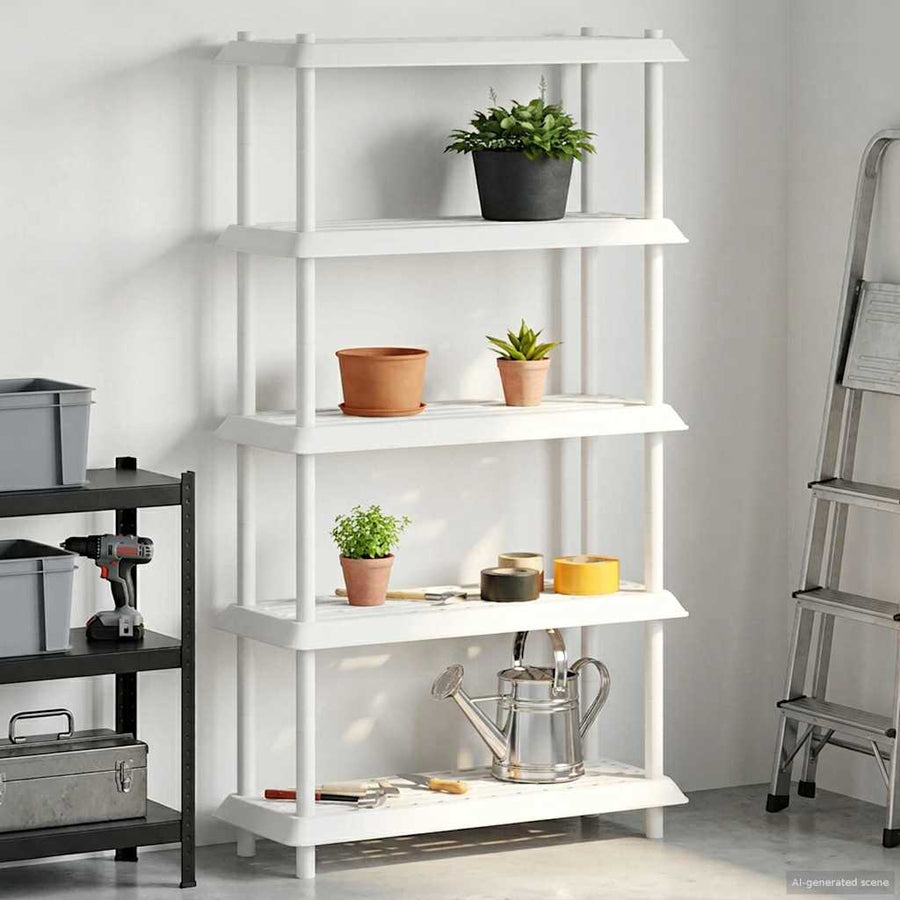 Plankenunit 5-laags 100 x 40 x 177 cm PP Wit