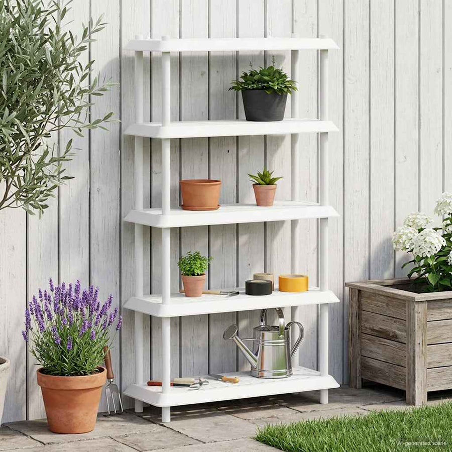 Plankenunit 5-laags 100 x 40 x 177 cm PP Wit
