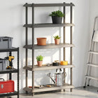 Plankenunit 5-laags 100 x 40 x 177 cm PP Lichtgrijs