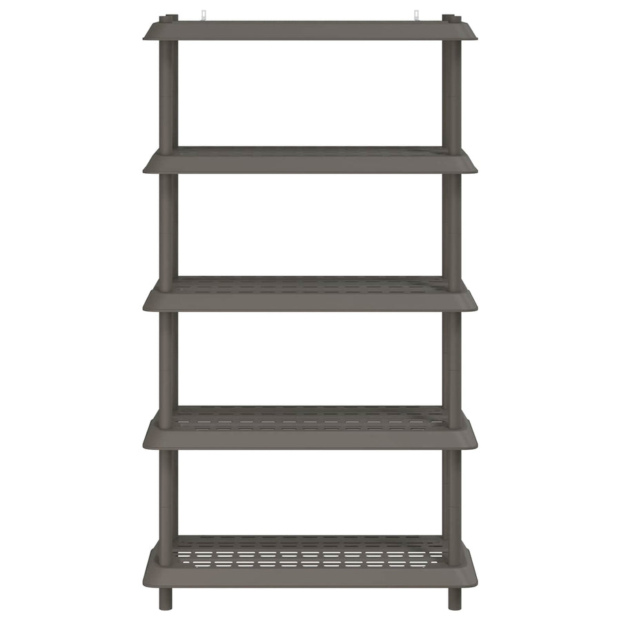 Plankenunit 5-laags 100 x 40 x 177 cm PP Lichtgrijs