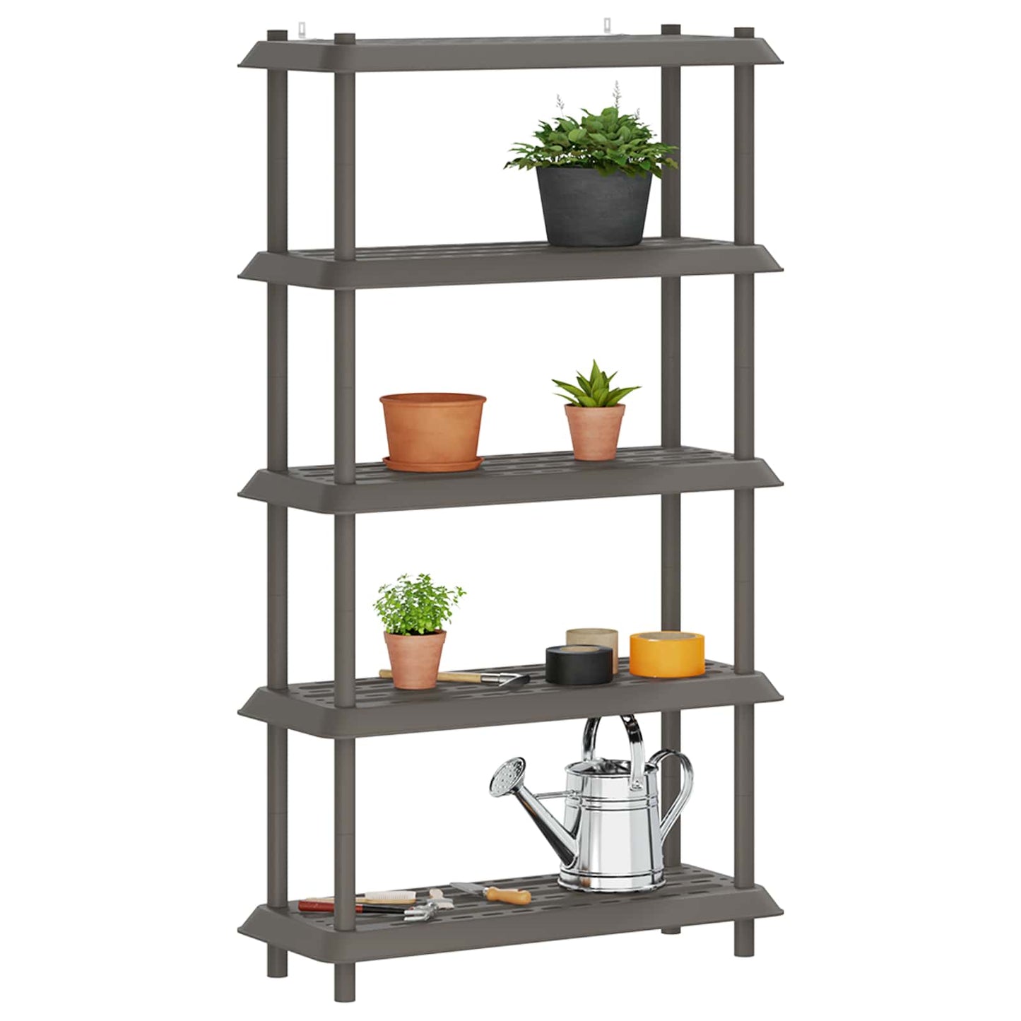 Plankenunit 5-laags 100 x 40 x 177 cm PP Lichtgrijs