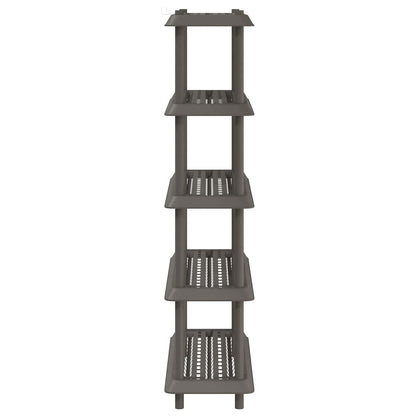 Plankenunit 5-laags 100 x 40 x 177 cm PP Lichtgrijs