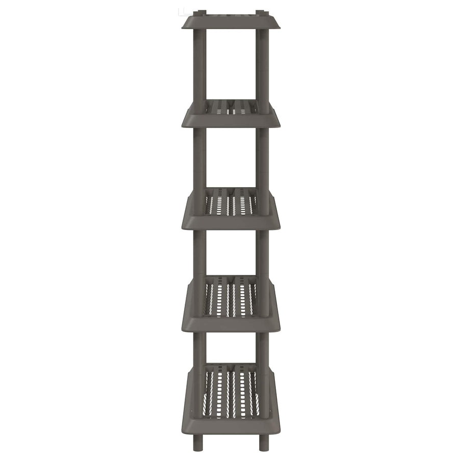 Plankenunit 5-laags 100 x 40 x 177 cm PP Lichtgrijs