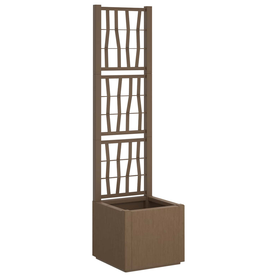 Tuindruppel met Trellis Bruin 36 x 36 x 140 cm PP