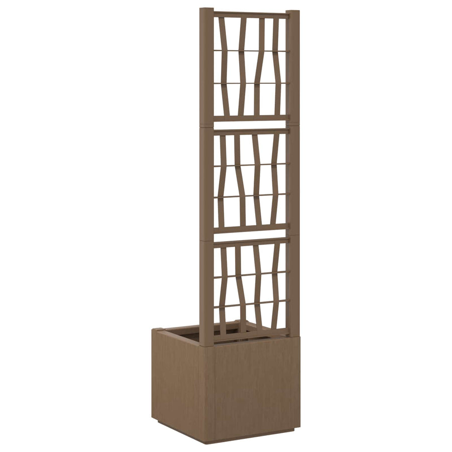 Tuindruppel met Trellis Bruin 36 x 36 x 140 cm PP