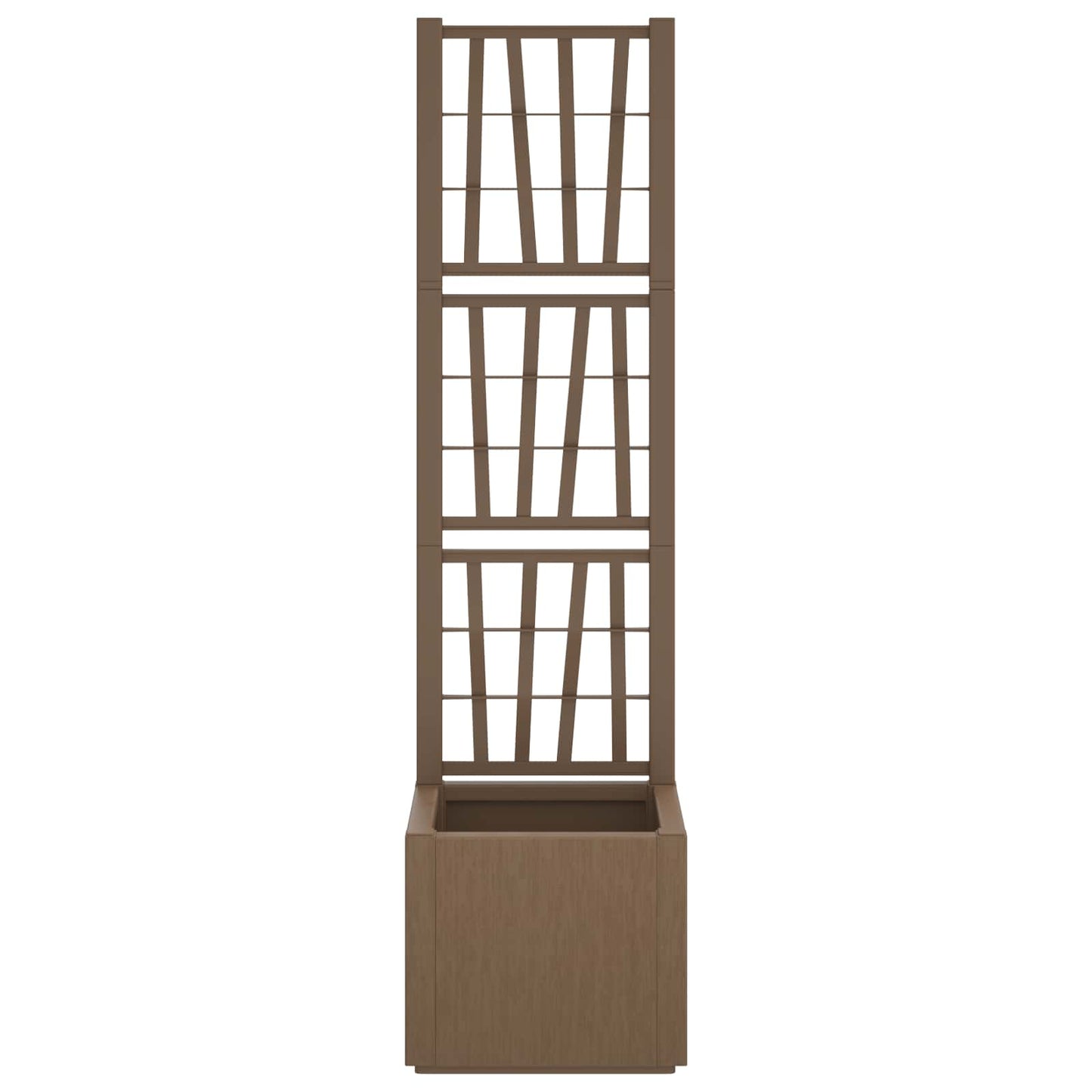 Tuindruppel met Trellis Bruin 36 x 36 x 140 cm PP