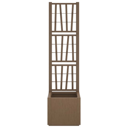 Tuindruppel met Trellis Bruin 36 x 36 x 140 cm PP