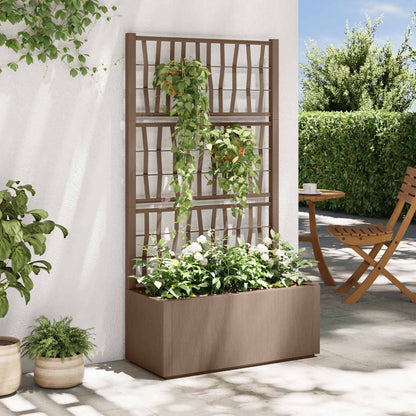 Tuindruppel met Trellis Bruin 80 x 36 x 140 cm PP