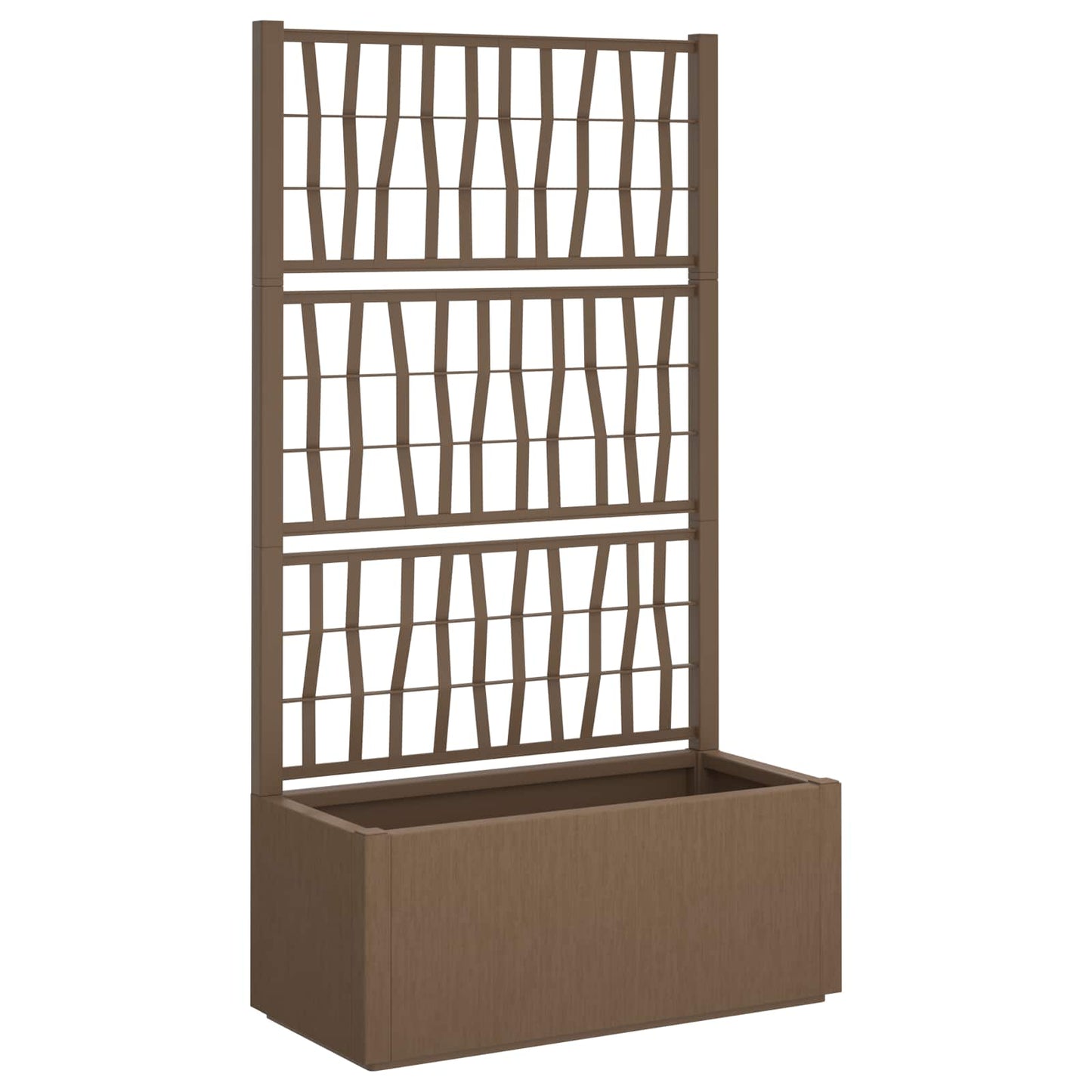 Tuindruppel met Trellis Bruin 80 x 36 x 140 cm PP
