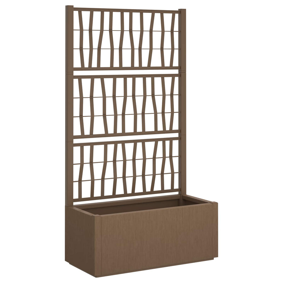 Tuindruppel met Trellis Bruin 80 x 36 x 140 cm PP