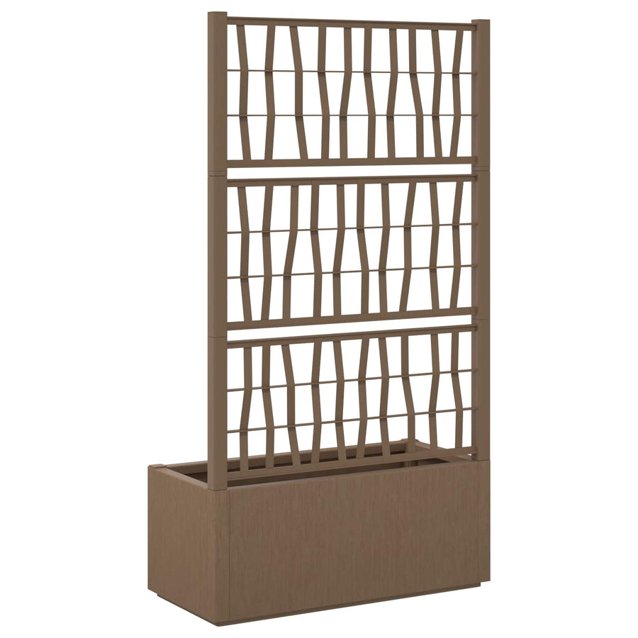 Tuindruppel met Trellis Bruin 80 x 36 x 140 cm PP
