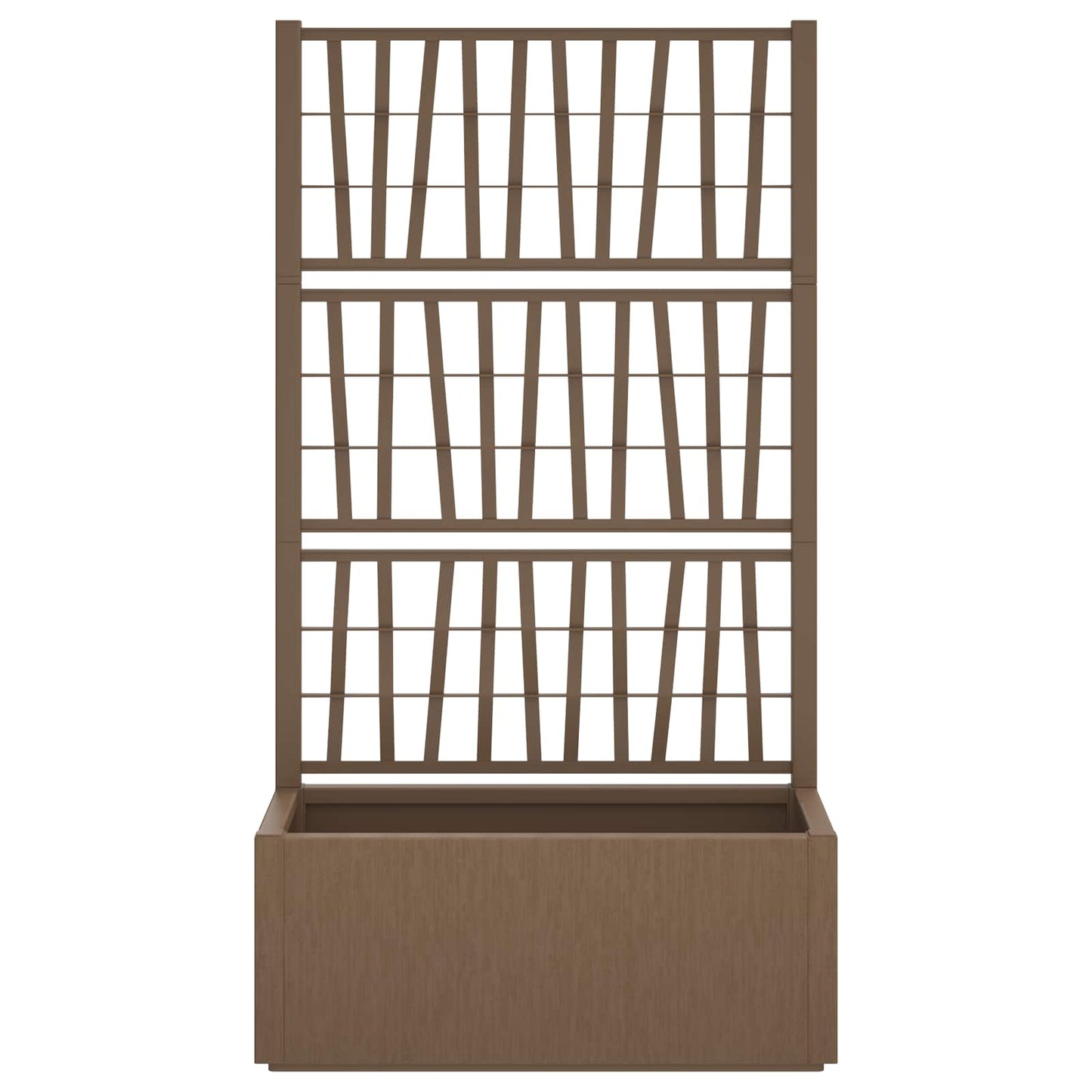 Tuindruppel met Trellis Bruin 80 x 36 x 140 cm PP