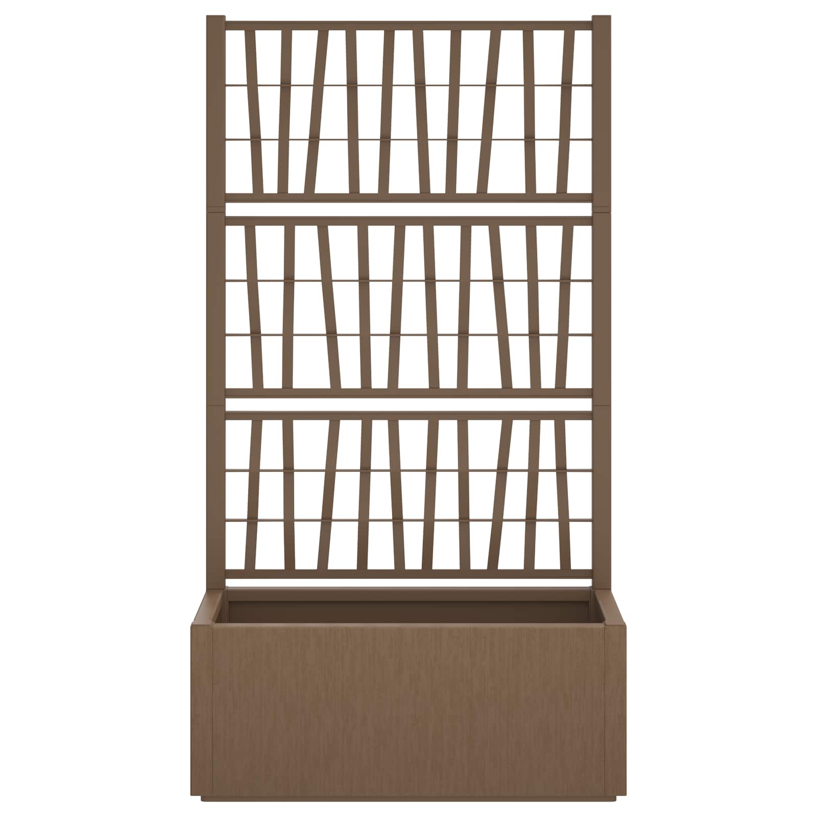 Tuindruppel met Trellis Bruin 80 x 36 x 140 cm PP
