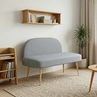 Upholstered sofa with backrest Light grey 110 x 60 x 76 cm
