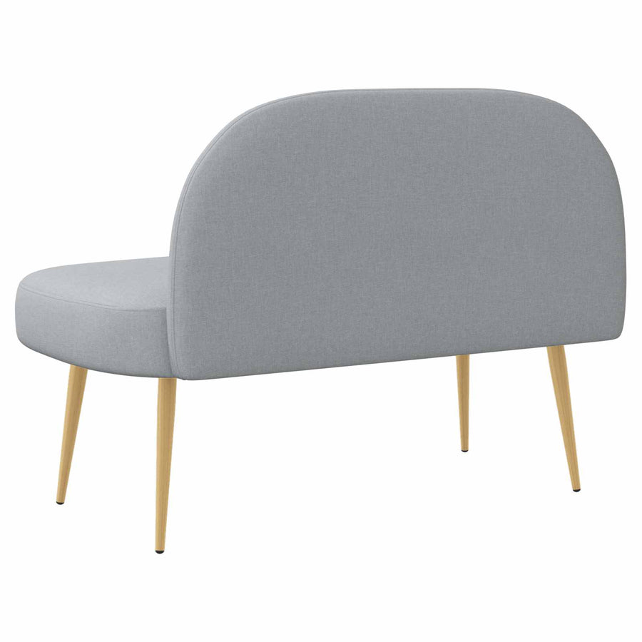 Gestoffeerde bank met rugleuning Lichtgrijs 110 x 60 x 76 cm