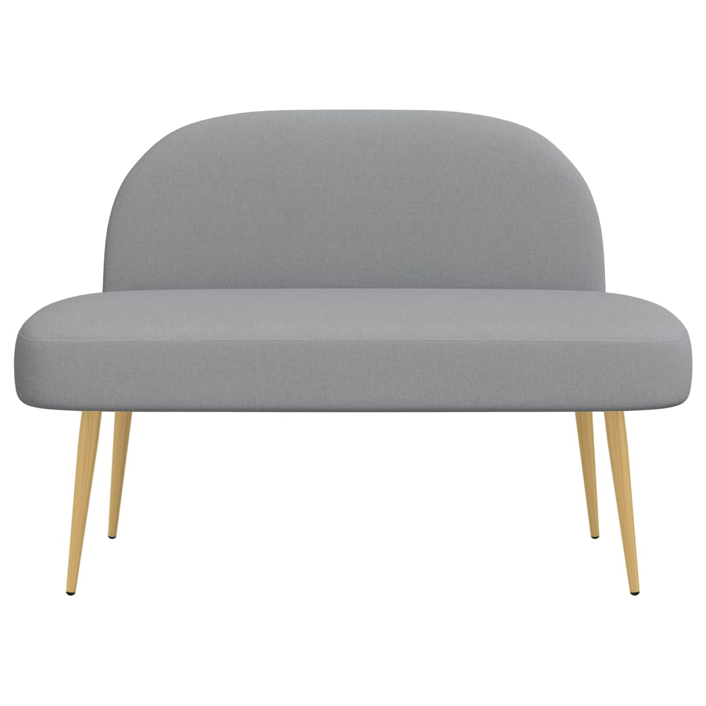 Gestoffeerde bank met rugleuning Lichtgrijs 110 x 60 x 76 cm