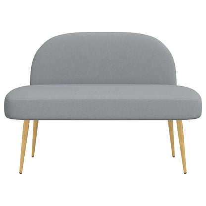 Gestoffeerde bank met rugleuning Lichtgrijs 110 x 60 x 76 cm