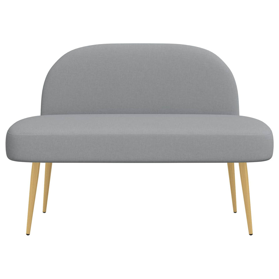 Gestoffeerde bank met rugleuning Lichtgrijs 110 x 60 x 76 cm