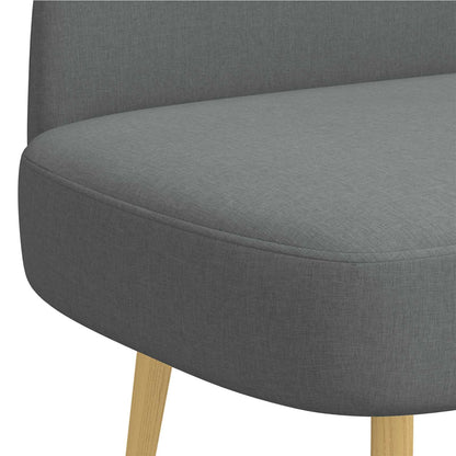 Beklede bank met rugleuning Donkergrijs 110 x 60 x 76 cm