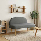 Upholstered Bench with Backrest Dark Grey 110 x 60 x 76 cm