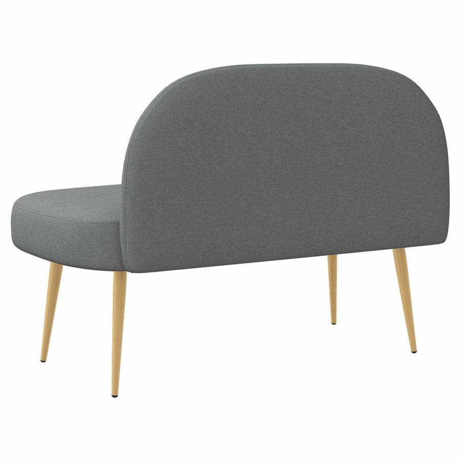 Beklede bank met rugleuning Donkergrijs 110 x 60 x 76 cm