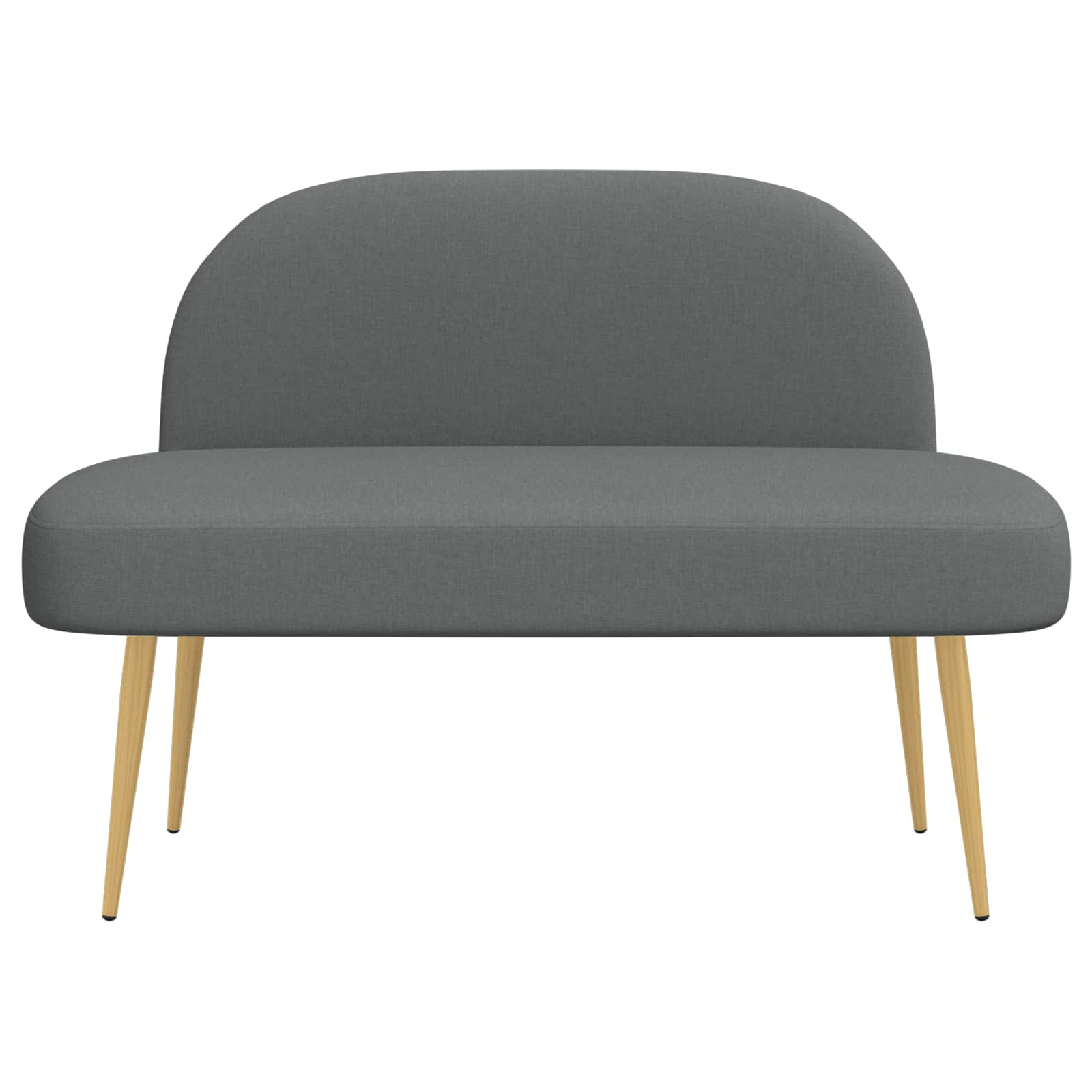 Beklede bank met rugleuning Donkergrijs 110 x 60 x 76 cm