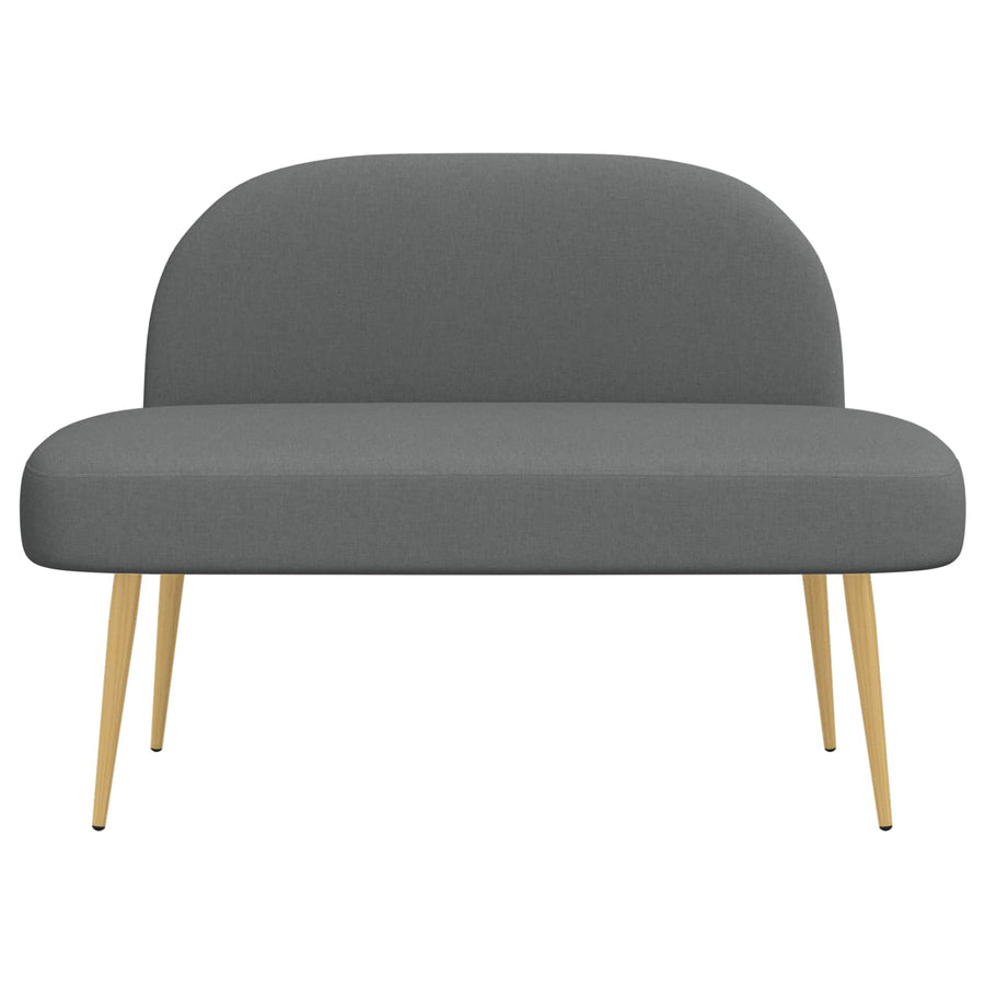 Beklede bank met rugleuning Donkergrijs 110 x 60 x 76 cm