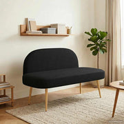 Bank 110x60x76 cm zwart polyester