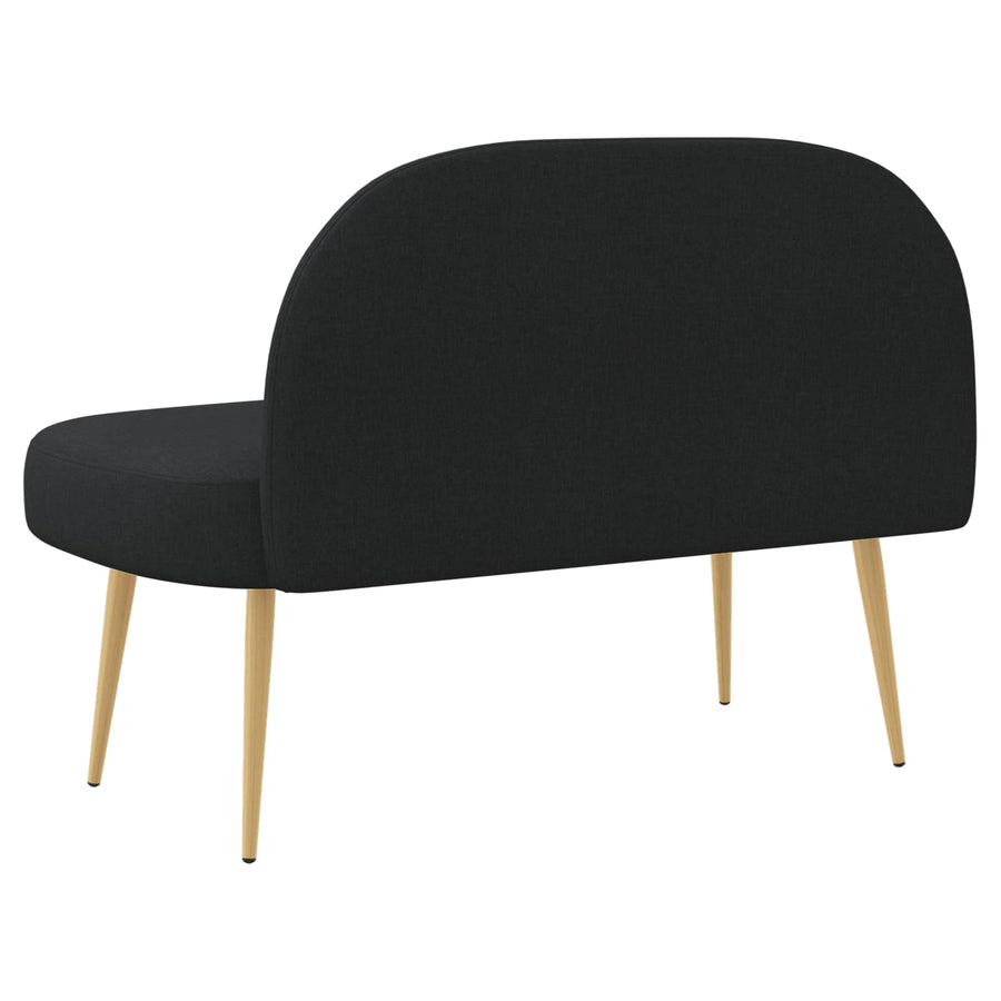 Beklede bank met rugleuning Zwart 110 x 60 x 76 cm Polyester