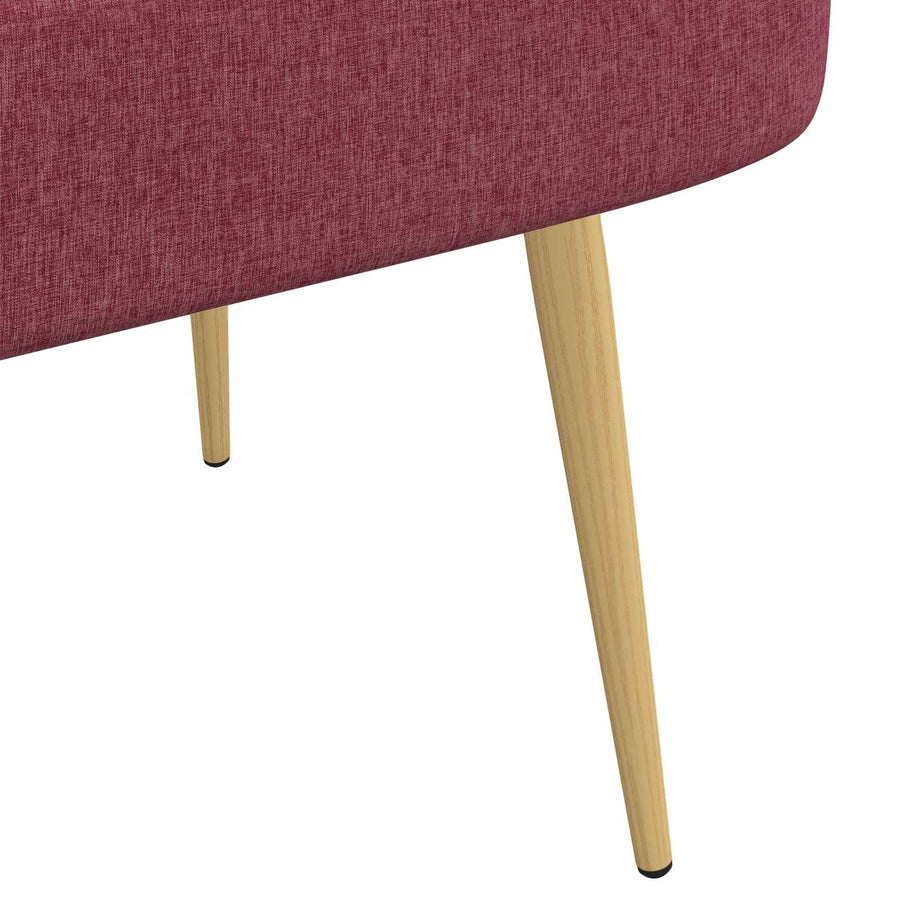 Beklede bank met rugleuning Wijnrood 110 x 60 x 76 cm Polyester