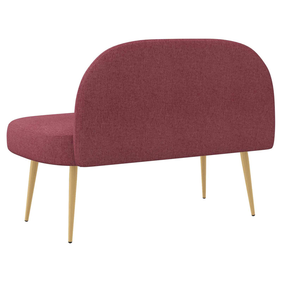 Beklede bank met rugleuning Wijnrood 110 x 60 x 76 cm Polyester