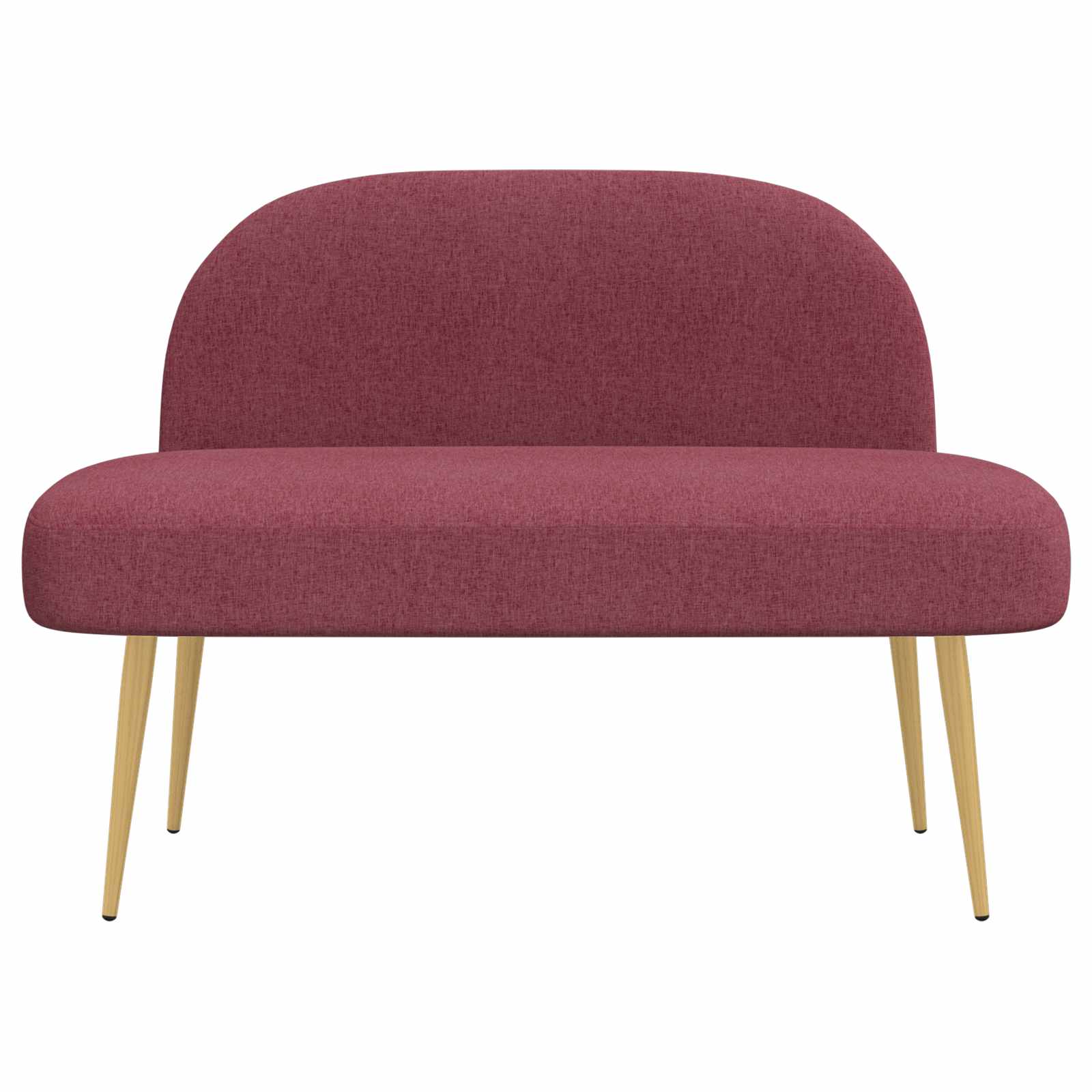 Beklede bank met rugleuning Wijnrood 110 x 60 x 76 cm Polyester