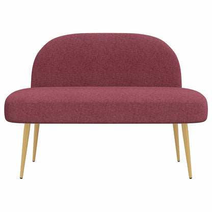 Beklede bank met rugleuning Wijnrood 110 x 60 x 76 cm Polyester
