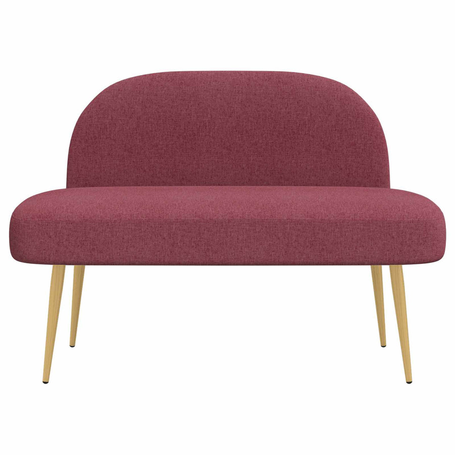 Beklede bank met rugleuning Wijnrood 110 x 60 x 76 cm Polyester