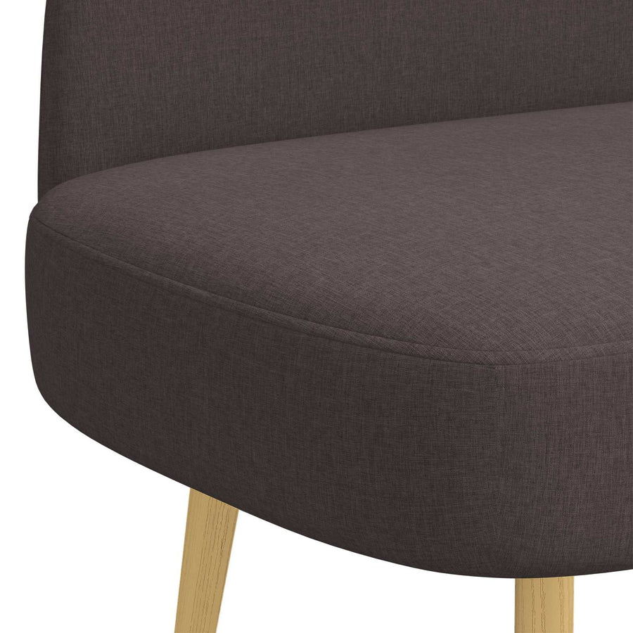 Beklede bank met rugleuning Donkerbruin 110 x 60 x 76 cm
