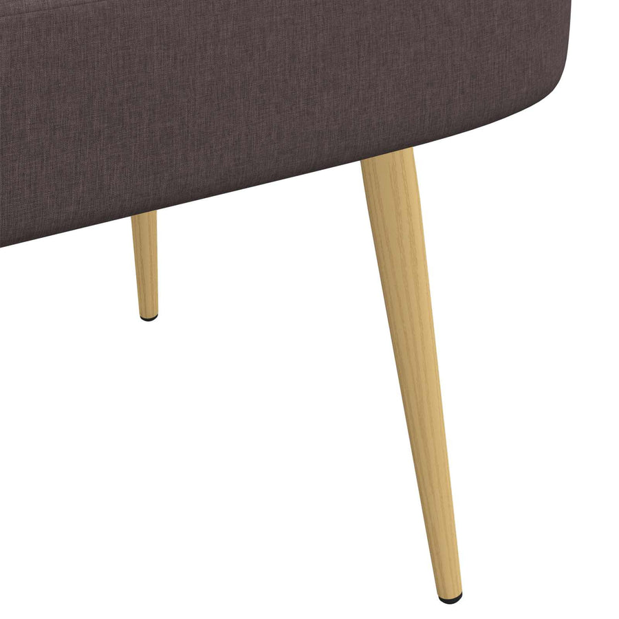 Beklede bank met rugleuning Donkerbruin 110 x 60 x 76 cm