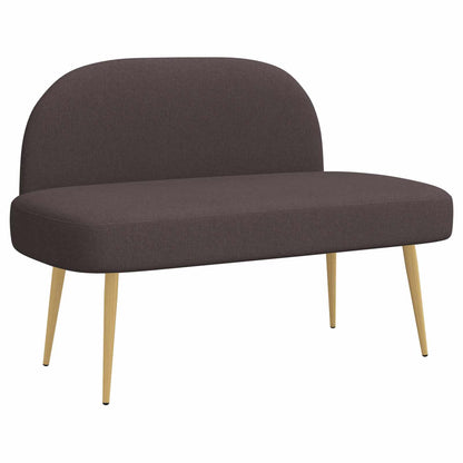Beklede bank met rugleuning Donkerbruin 110 x 60 x 76 cm