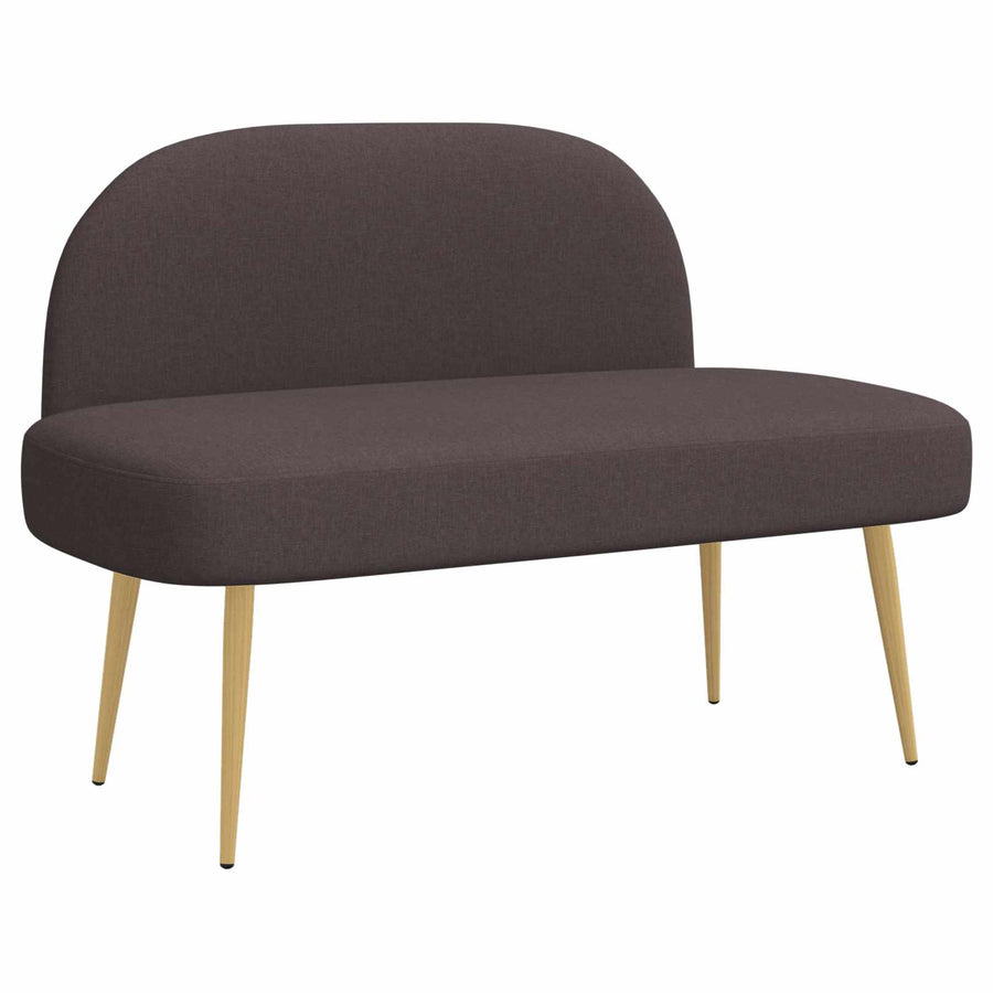 Beklede bank met rugleuning Donkerbruin 110 x 60 x 76 cm