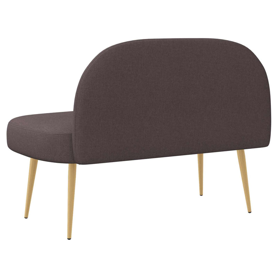 Beklede bank met rugleuning Donkerbruin 110 x 60 x 76 cm