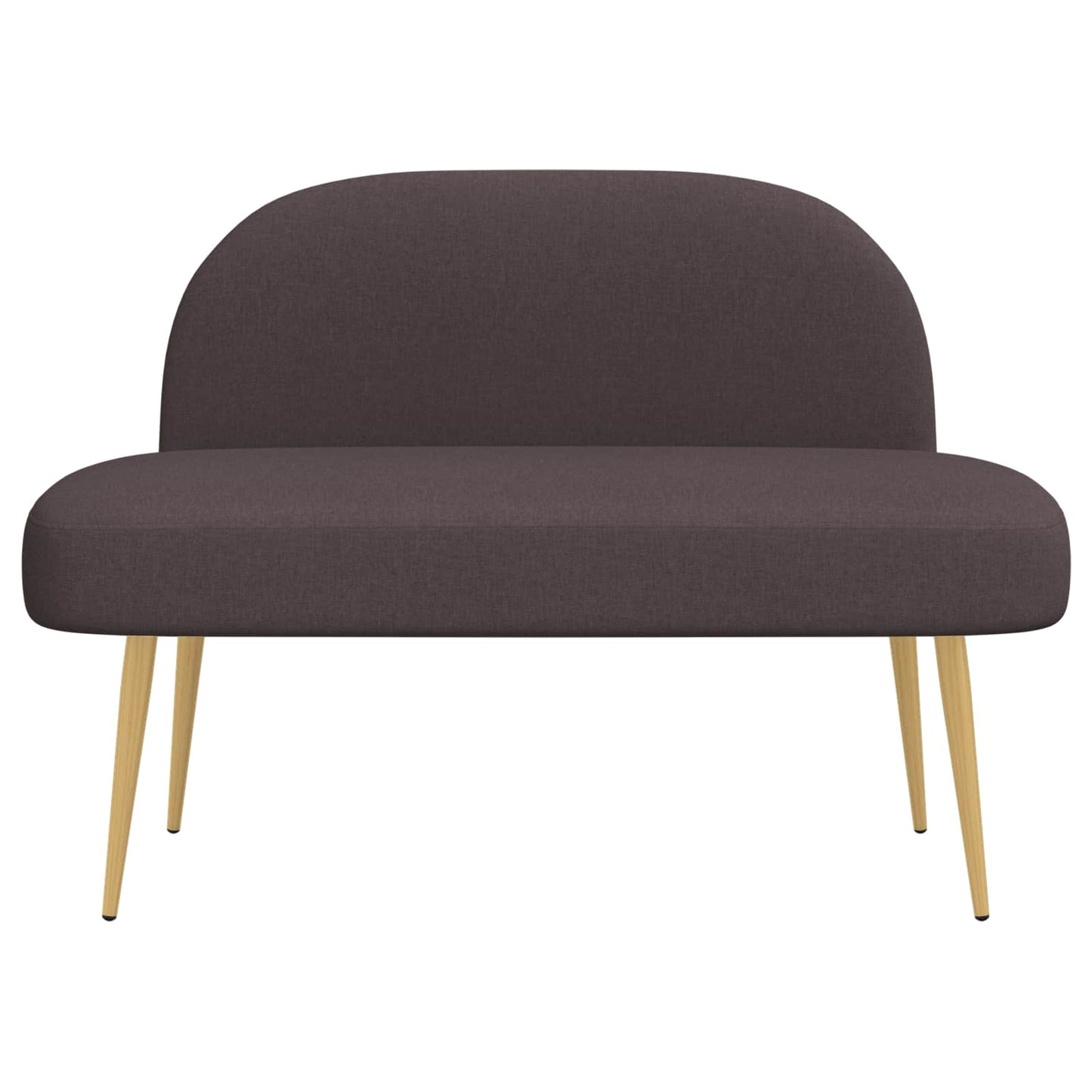 Beklede bank met rugleuning Donkerbruin 110 x 60 x 76 cm