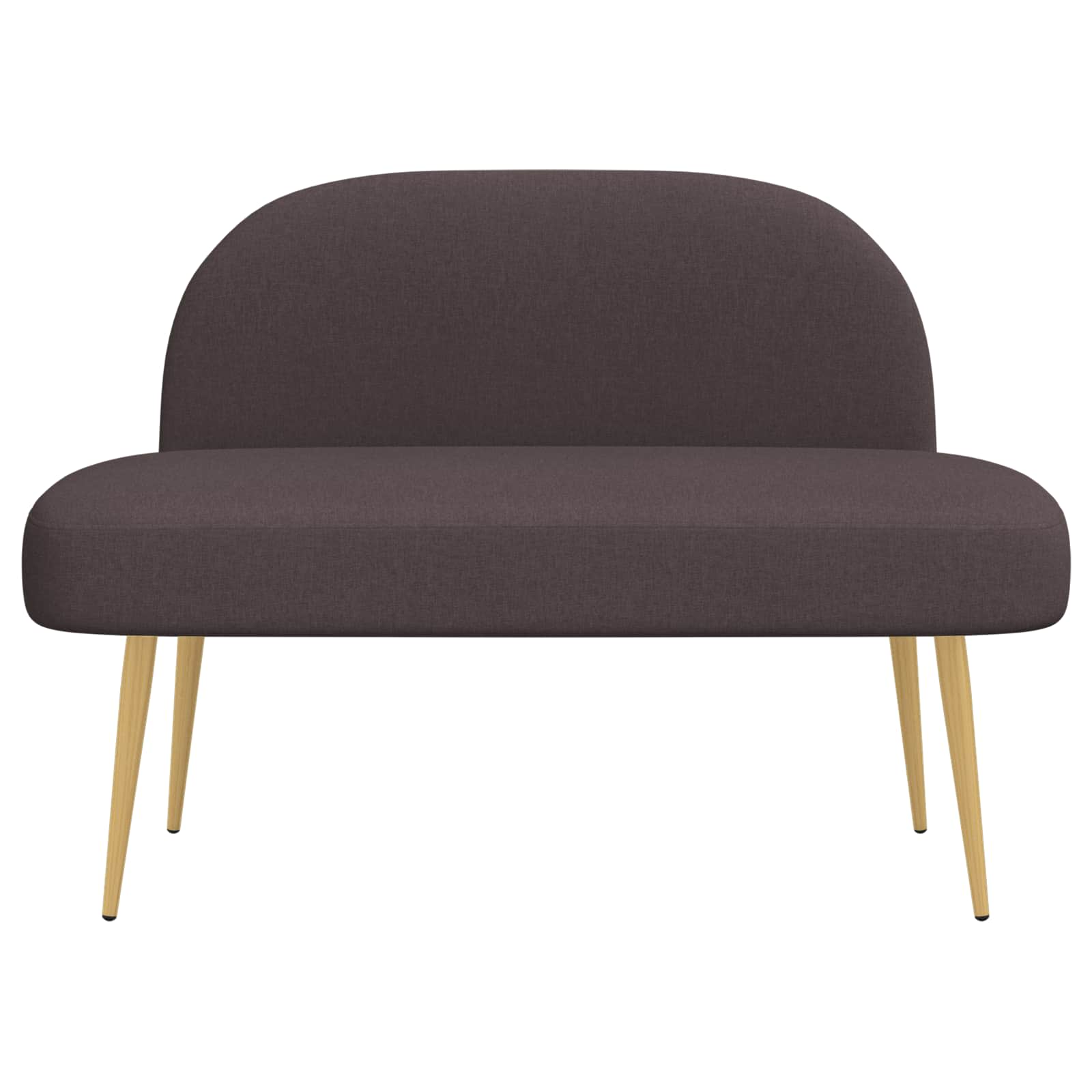 Beklede bank met rugleuning Donkerbruin 110 x 60 x 76 cm
