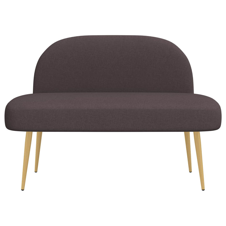Beklede bank met rugleuning Donkerbruin 110 x 60 x 76 cm