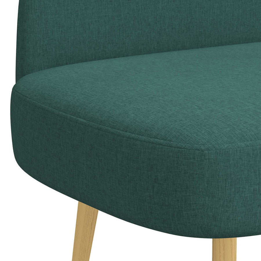 Beklede bank met rugleuning Donkergroen 110 x 60 x 76 cm