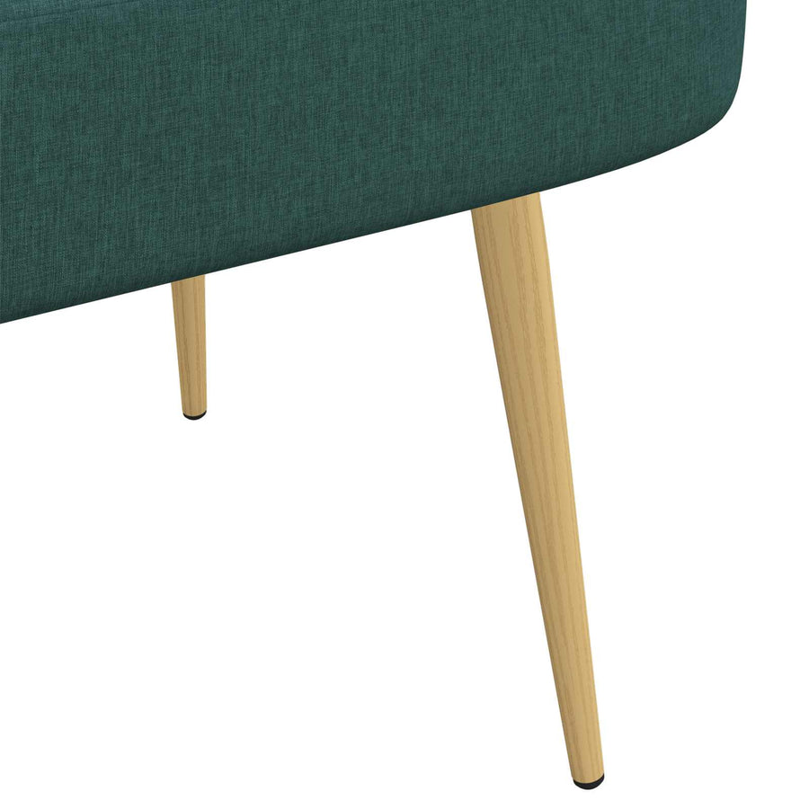 Beklede bank met rugleuning Donkergroen 110 x 60 x 76 cm