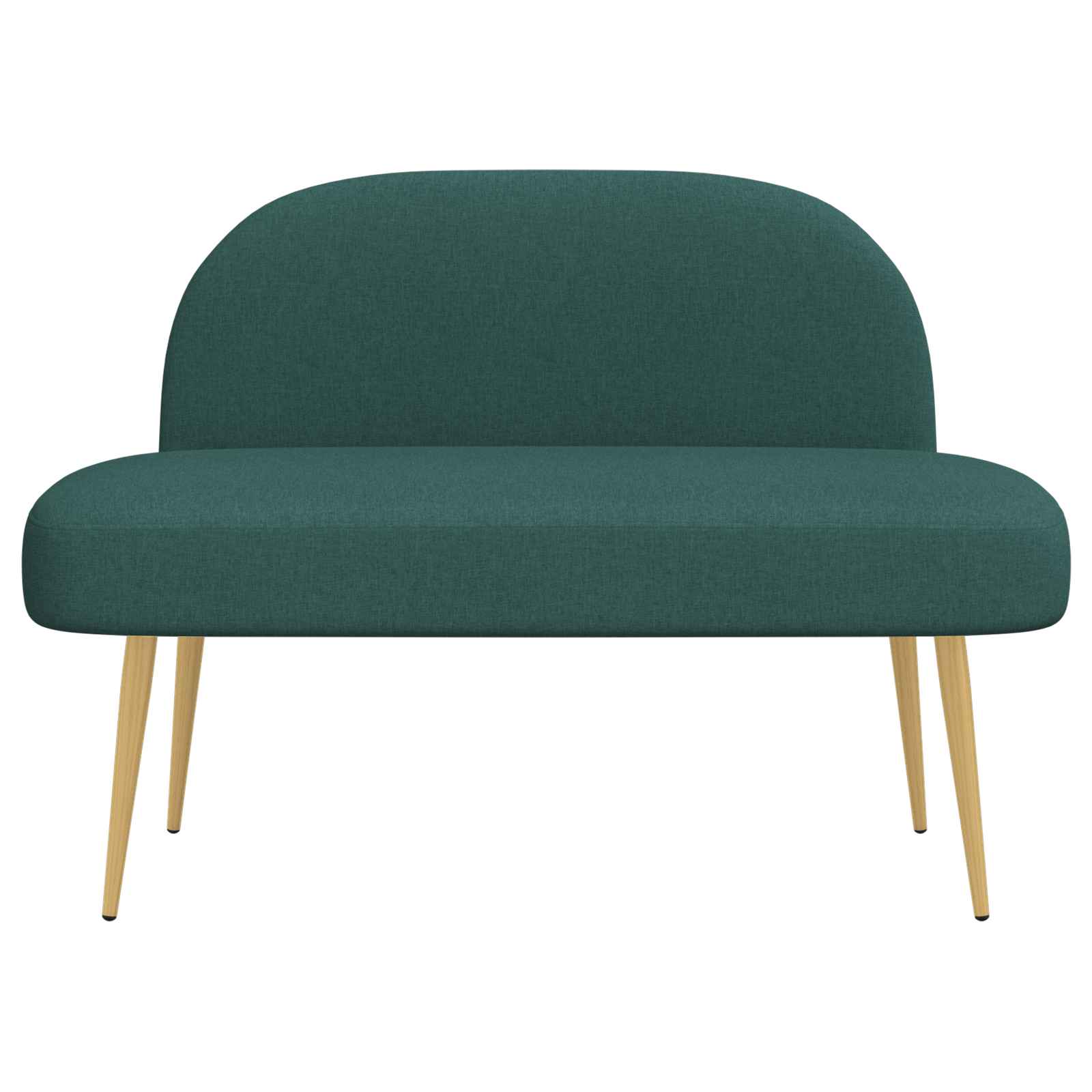 Beklede bank met rugleuning Donkergroen 110 x 60 x 76 cm
