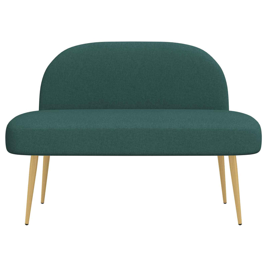 Beklede bank met rugleuning Donkergroen 110 x 60 x 76 cm