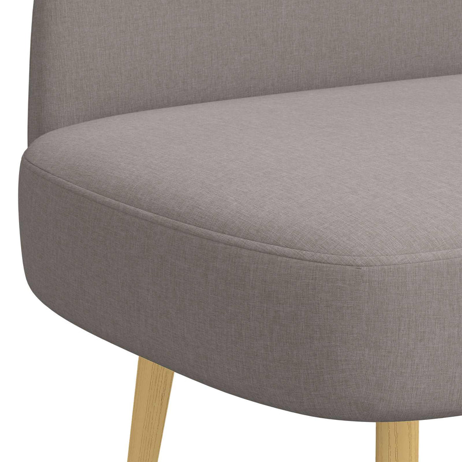 Beklede bank met rugleuning Taupe 110 x 60 x 76 cm Polyester